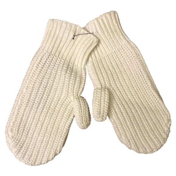 Polo by Ralph Lauren White Mittens with Red Heart Logo - Picture 4 of 9